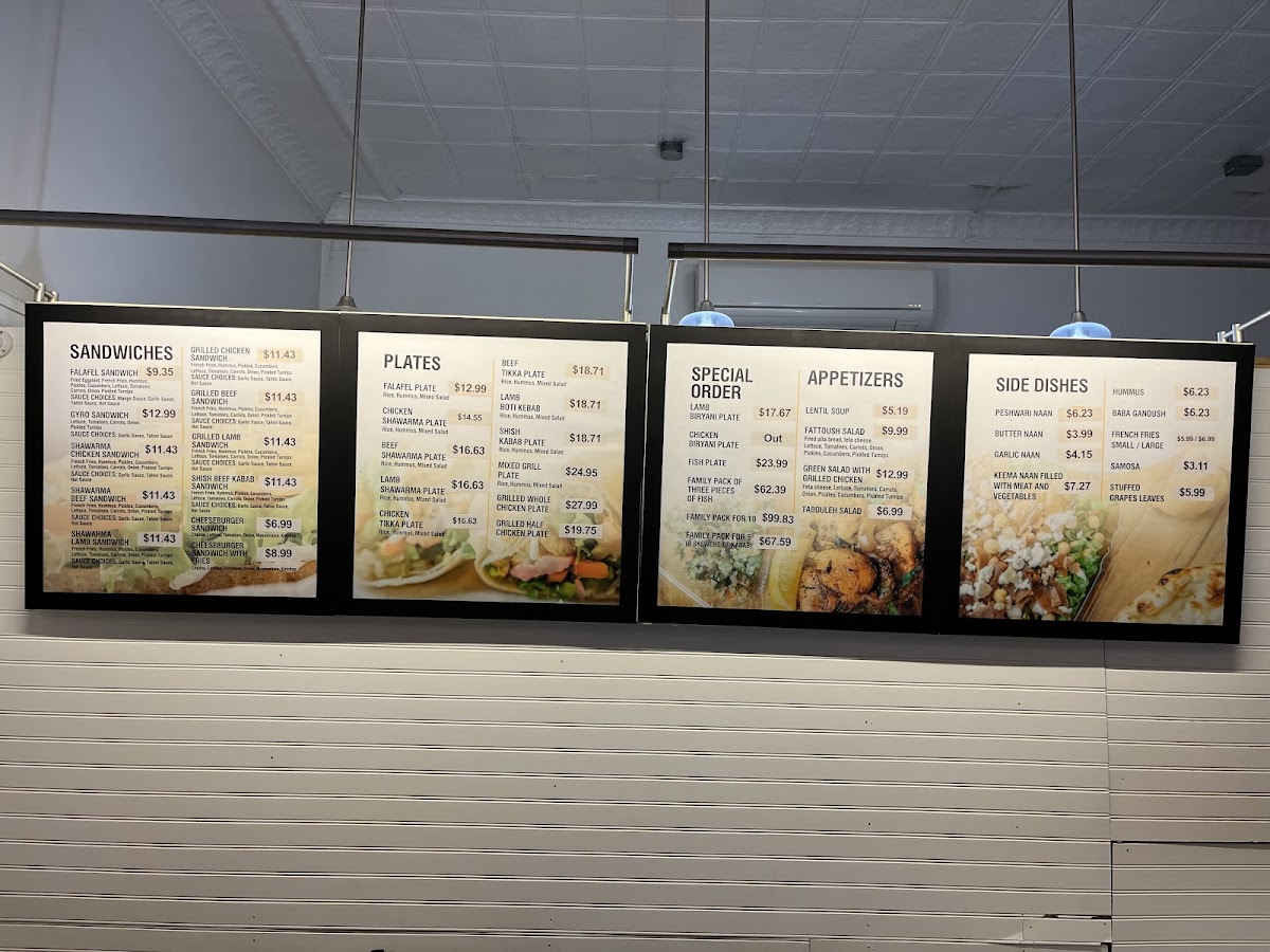 Freshly prepared Middle Eastern dish